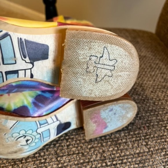 Tin Haul Shoes Tin Haul Groovy Tie Dye Camper Sole Western Boots